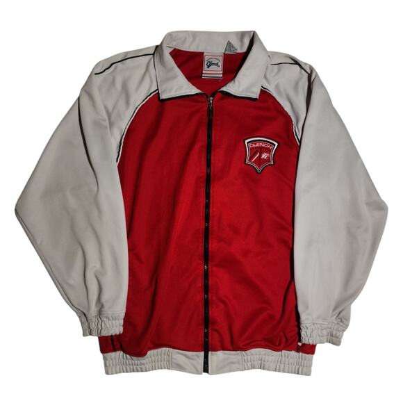 Vintage 90s Clench Jeans Track Suit Jacket Mens Size L Streetwear Athleisure - Picture 1 of 8